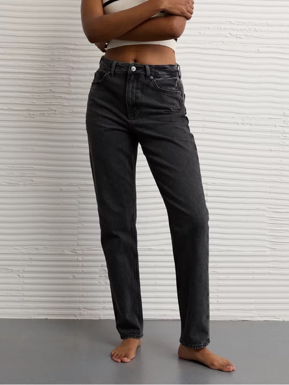 American Eagle Strigid Mom Jean Black Magic size 8R
